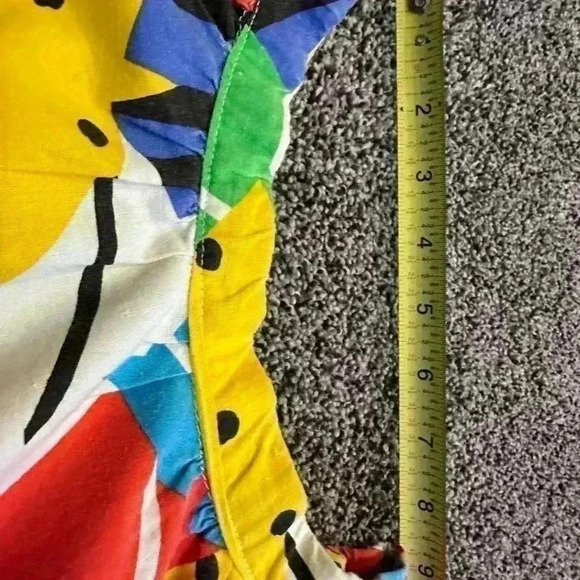 Handmade, multicolor girls/women’s festive, fun, colorful skirt with lace trim - Picture 6 of 11